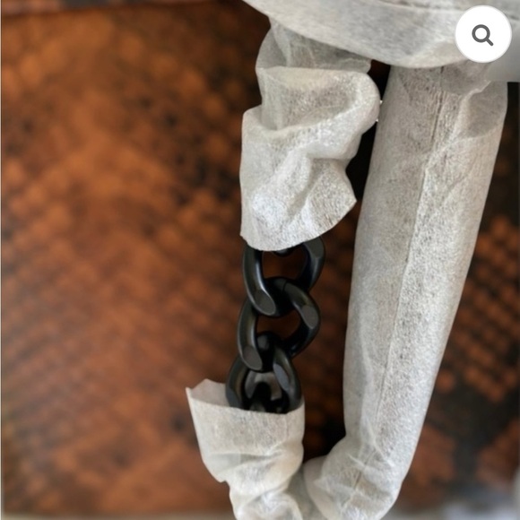 Nicole Miller Brown and Black Snakeskin Purse NWT - Picture 6 of 7